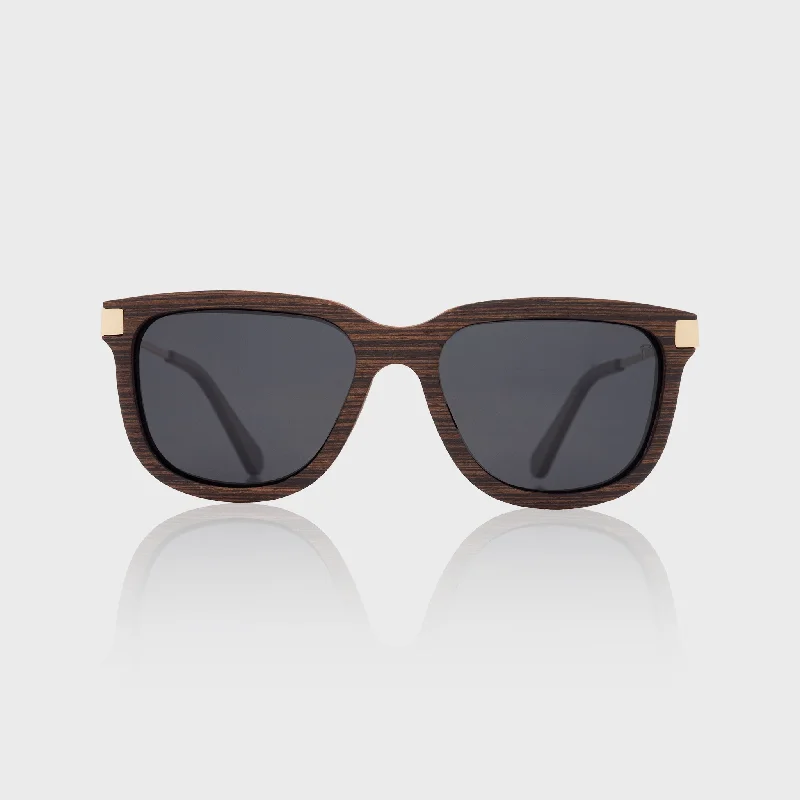 sunglasses for winter friends -  Specta Wengue Gold Grey  Wood Sunglasses