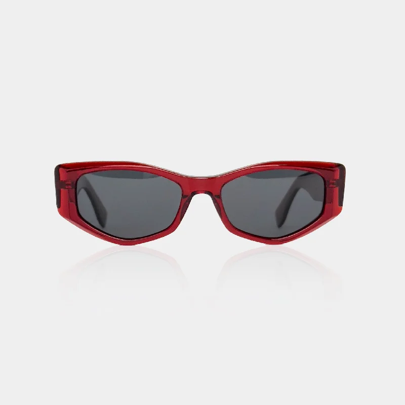 sunglasses with frosty teams -  TAYLOR ACETATE RED SUNGLASSES